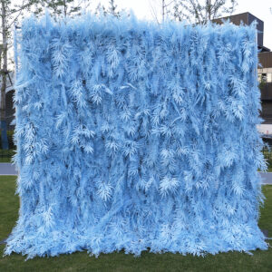 roll up fabric artificial flower wall wedding backdrop, floral party decor, event photography he bd110